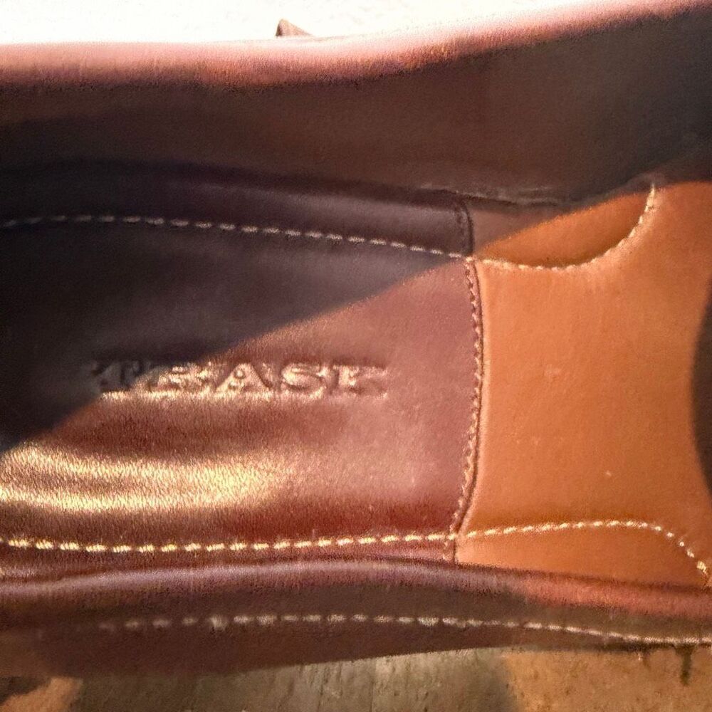 Trask Brown Leather Slip-On Classic Sadler Loafer Dress Shoes Men's Size 12 - Picture 11 of 12